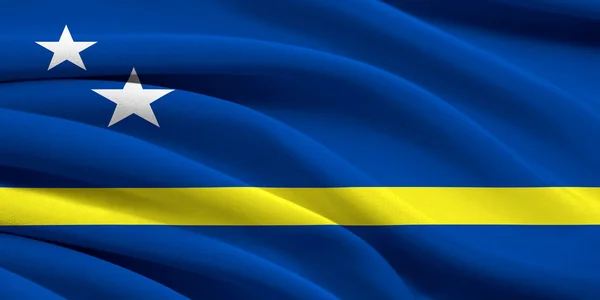 Bandeira de Cura=ao (Curaçao ) — Fotografia de Stock