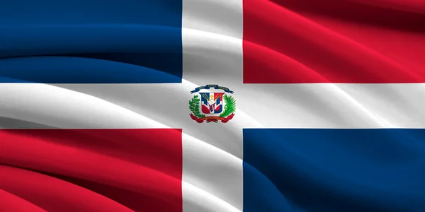 Dominik Cumhuriyeti Bayrağı — Stok fotoğraf