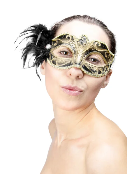 Mädchen in Maske Karneval — Stockfoto