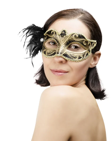 Mädchen in Maske Karneval — Stockfoto