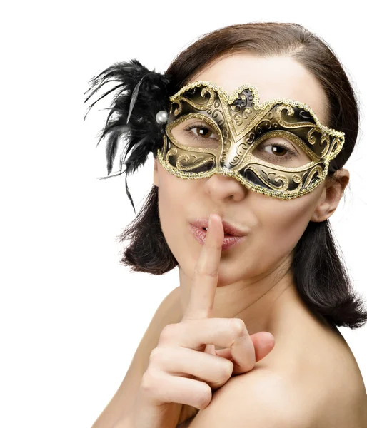 Meisje in masker carnaval — Stockfoto