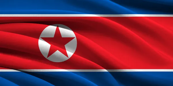 Kuzey Kore bayrağı — Stok fotoğraf