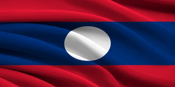 Bandeira do laos — Fotografia de Stock