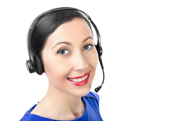 Smiling support operator — Stock Photo, Image