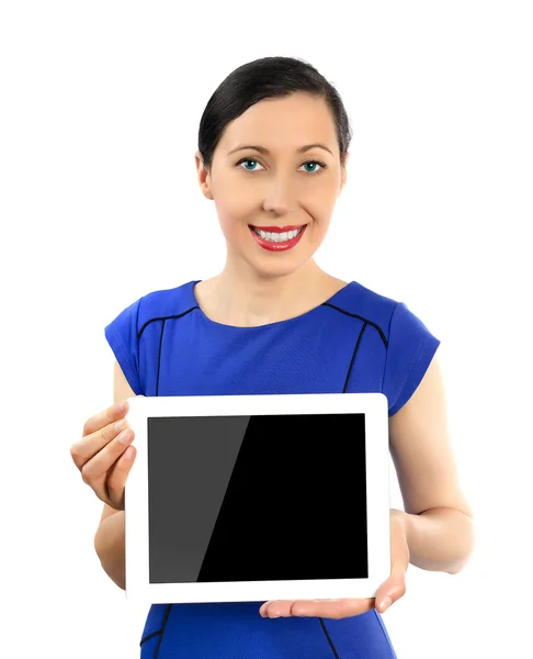 Tablet PC vrouw — Stockfoto