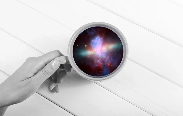 Galaxy in the cup — Stock Photo, Image