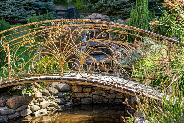 Piccolo Ponte Forgiato Nel Parco — Foto Stock