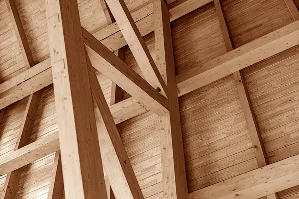 Wooden roof structure for a house. — Stock Photo, Image