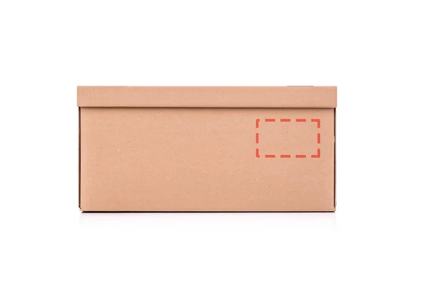 Cardboard box on white background. — Stock Photo, Image