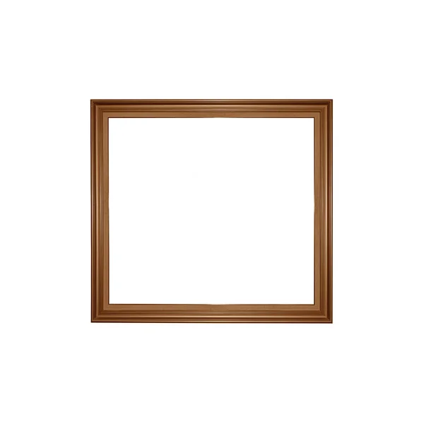 Класична дерев'яна рамка ізольована на білому — стокове фото