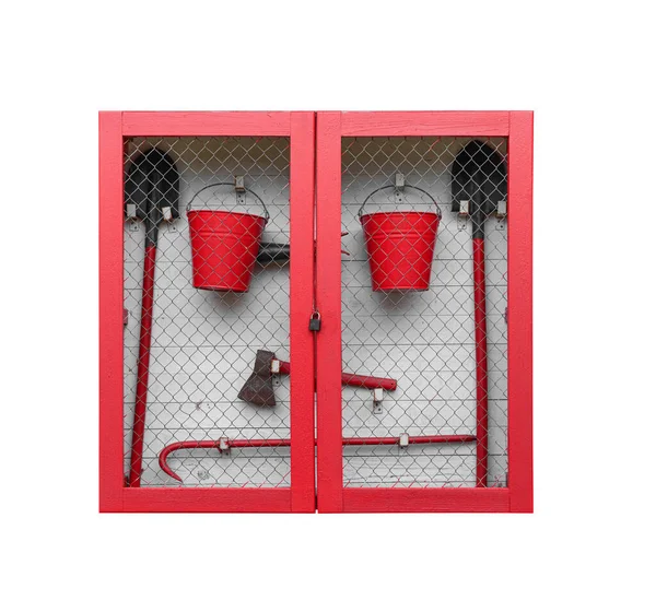 Požární červený panel izolován — Stock fotografie
