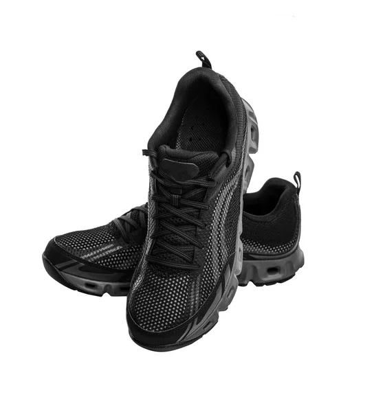 Svarta sneakers skor. — Stockfoto