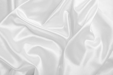 Portre sakinleştirmek beyaz ipek kumaş.