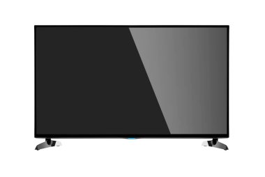 Modern boş düz ekran Tv izole üzerinde beyaz arka plan belirleme.