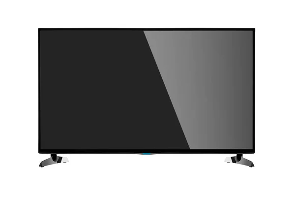 Moderne Leere Flachbild Fernseher Isoliert Auf Weißem Hintergrund — Stockfoto