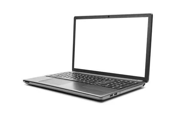 Laptop Con Schermo Vuoto Isolato Sfondo Bianco — Foto Stock