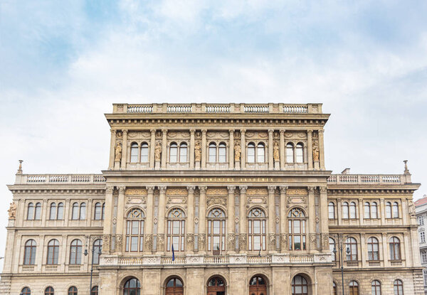 Hungarian Academy of Sciences MTA Building in Budapest, Hungary.