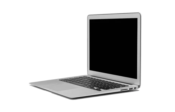 Laptop Diisolasi Pada Latar Belakang Putih Dengan Tapak Kliping — Stok Foto