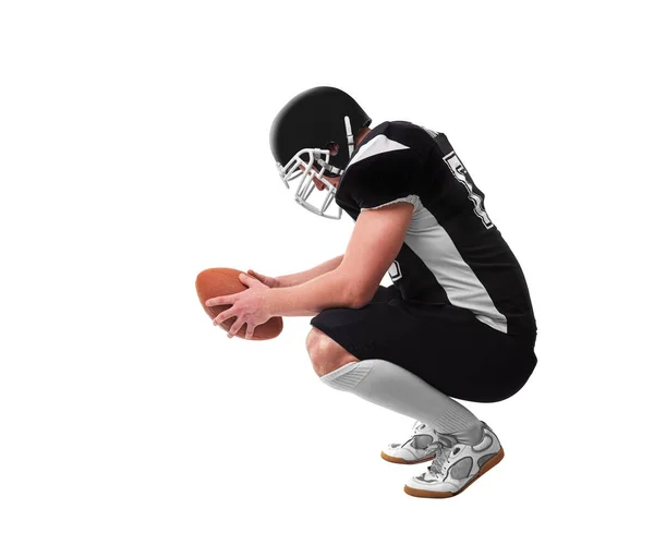 American Football Player Ball Isolated White Background — Stock Photo, Image
