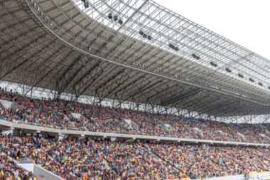 Bir spor olayı stadyum durur. Bulanık odak.