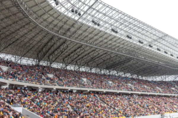 Steht Einem Stadion Für Sportveranstaltungen Verschwommener Fokus — Stockfoto