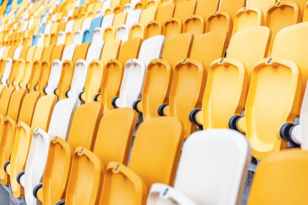 Empty Stadium Seats Raised Lids — Stock Photo, Image