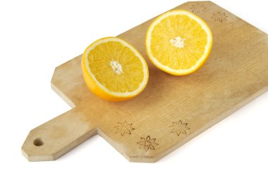 ahşap tahta üzerinde Portakal dilim