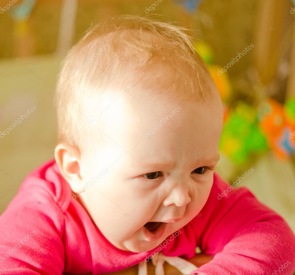 Yawning baby — Stock Photo © archikatia 29125359