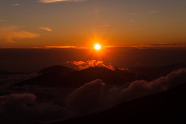 Evening summer sunset in the mountains.