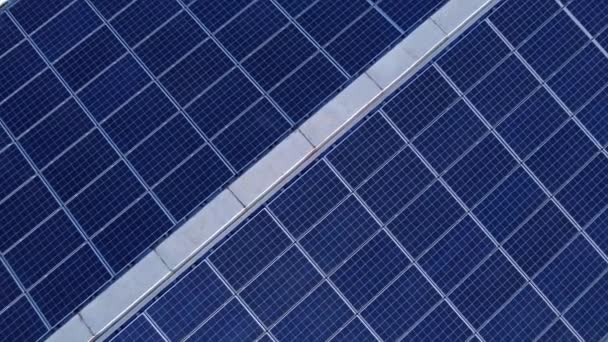 Panel Energía Solar Construido Techo Hasta Tiro Concepto Recurso Sostenible — Vídeos de Stock