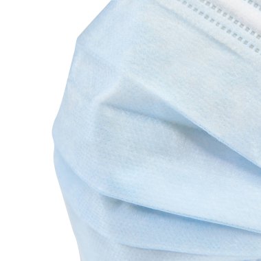 Beyaz arkaplanda mavi maske izole edildi