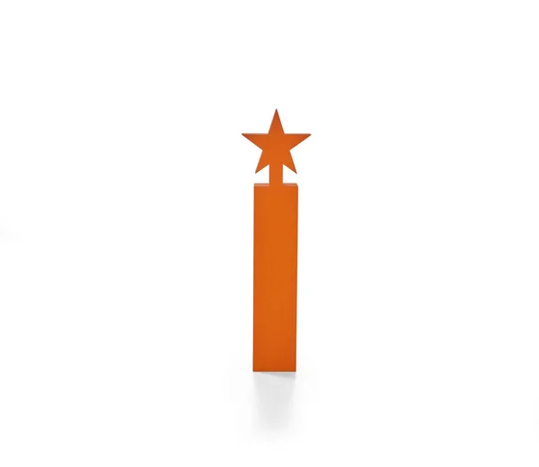 Pomarańczowa Ikona Gwiazdy Odizolowane Tło Pierwsza Koncepcja — Zdjęcie stockowe