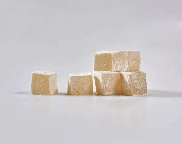 Turkish Delight Isolated White Background — Stock Photo, Image