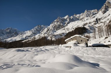 Val Ferret Courmayeur, Aosta Vadisi, İtalya