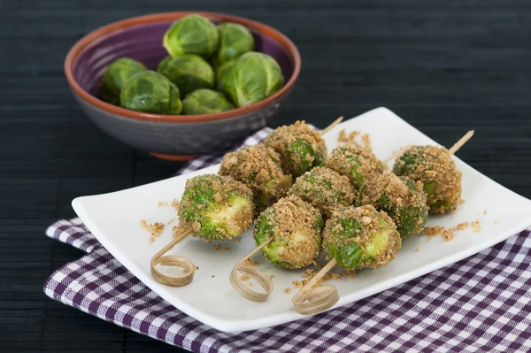 Spiedini di broccoli impanati — Foto Stock