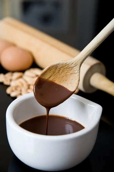 Cuchara de chocolate Fudge — Foto de Stock