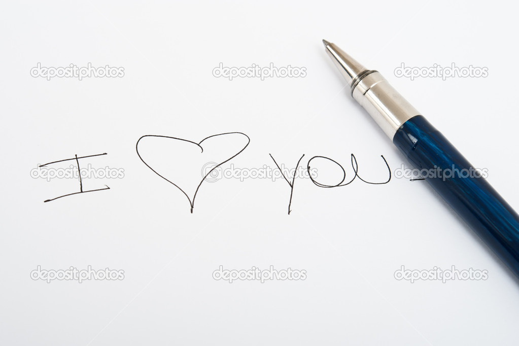 Write your message with a pen. Write 