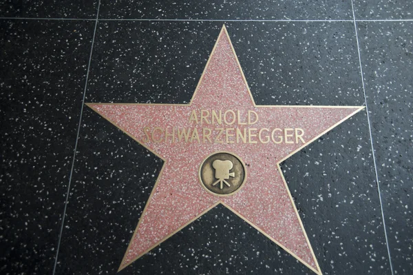 Hollywood walk of fame yıldızı arnold schwarzenegger — Stok fotoğraf