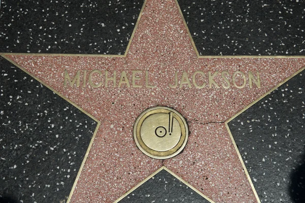 Hollywood promenad av berömmelse stjärniga michael jackson — Stockfoto