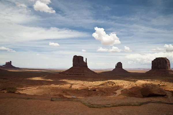 Driving on the road of Monument Valley, arizona, USA — Stock Photo, Image
