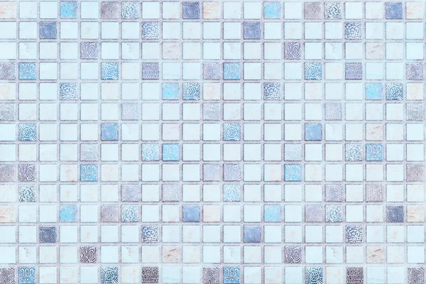 Фон ячеек квадратный от белого до синего — стоковое фото
