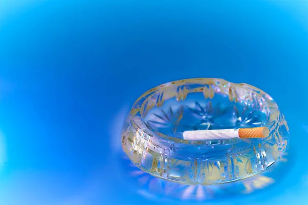 Smoking is bad for your health. Cigarette and ashtray — Stock Photo, Image