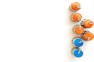 Yuvarlak bir yumru ya da top, özellikle bir şeyin ucunda ya da yüzeyinde. Cilt potansiyeli karıştırıcı turuncu mavi düğme ve metin için uzayı kopyala. Yüksek kalite fotoğraf