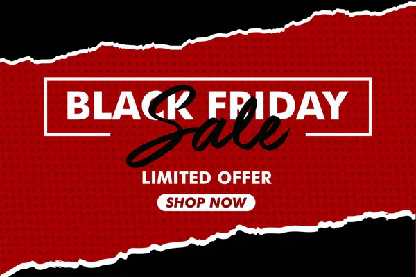 Kırmızı fırça arkaplan vektörlü Kara Cuma indirimi