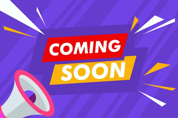 Düz tasarım yakında arkaplan vektörü geliyor