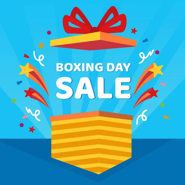 Flat Design Boxing Day Sale Template Vector — Vettoriale Stock