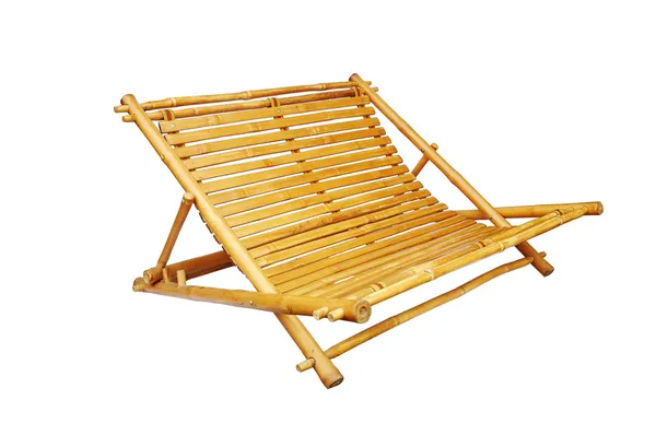 Chaise longue en bambou isolé — Photo