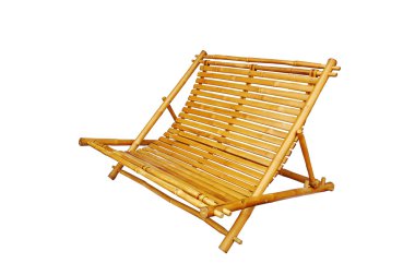 Bambu şezlong izole