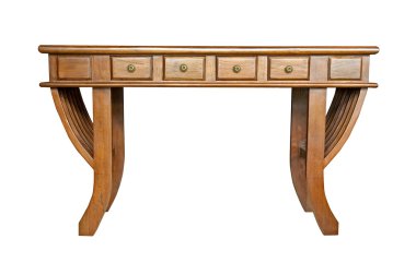 antika ahşap masa izole