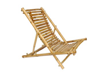 Bambu şezlong izole
